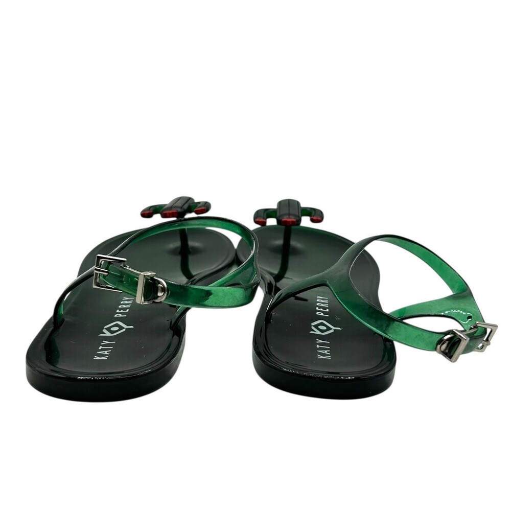Katy Perry Women's Green The Geli Cactus Ankle Strap Flats Size 8 - Picture 6 of 9